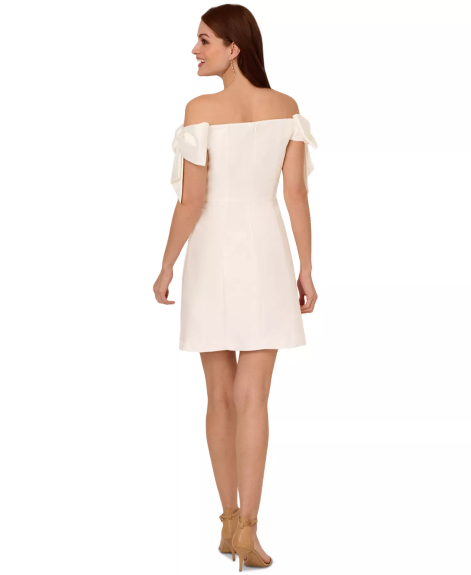 Off-Shoulder Bow Sleeve Cocktail Dress - View 2